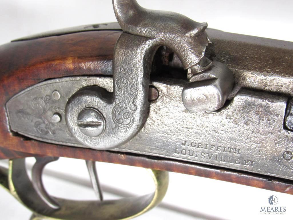 Antique J.Griffith Kentucky Percussion Muzzleloader Rifle