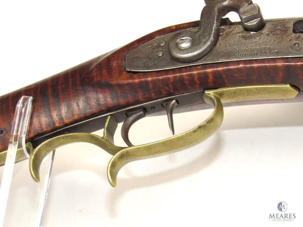 Antique J.Griffith Kentucky Percussion Muzzleloader Rifle