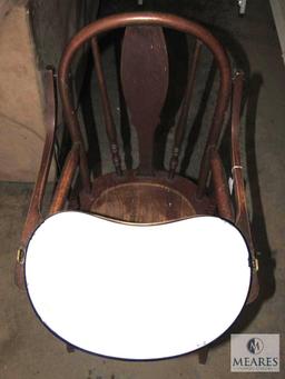 Antique Highchair with Enamel Tray