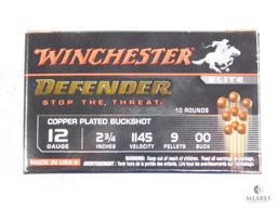 10 Rounds Winchester 12 Gauge 2 3/4" 1145 Velocity 00 Buck