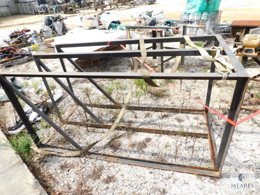 Large Lot of Metal - Rack, Work Tables, Contents