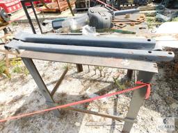 Large Lot of Metal - Rack, Work Tables, Contents