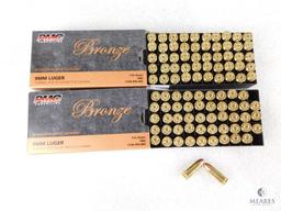 PMC 100 Rounds 9mm Ammo 115 Grain FMJ