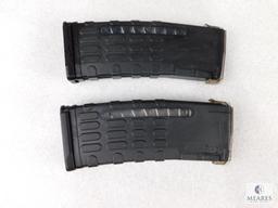 Two New 30 Round AR15 5.56, 223 Rifle Magazines with Clear View Window to See Round Count