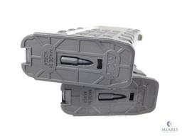 Two New 30 Round AR15 5.56, 223 Rifle Magazines with Clear View Window to See Round Count