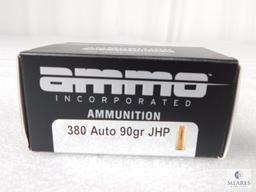 Ammo Inc. 20 Rounds 380 acp Ammo 90 Grain Jacketed Hollow Point