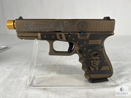 Glock G19 Gen3 Trump Edition Austria Handgun 9mm Luger with Zaffari Threaded Barrel