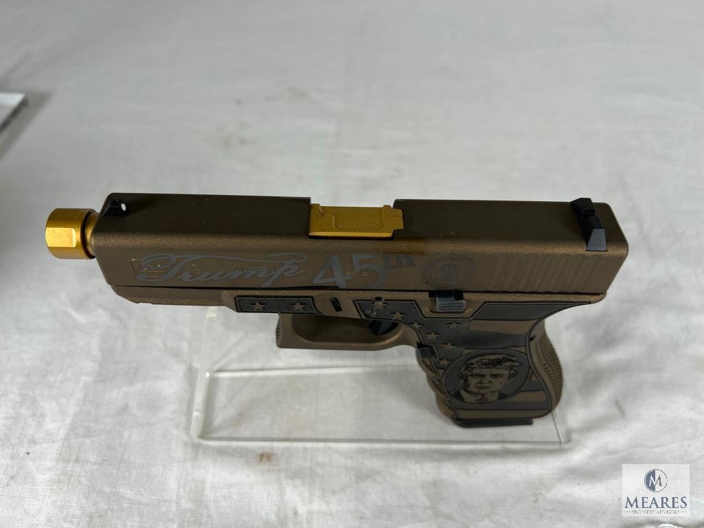 Glock G19 Gen3 Trump Edition Austria Handgun 9mm Luger with Zaffari Threaded Barrel