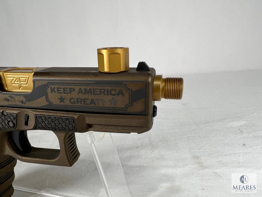 Glock G19 Gen3 Trump Edition Austria Handgun 9mm Luger with Zaffari Threaded Barrel