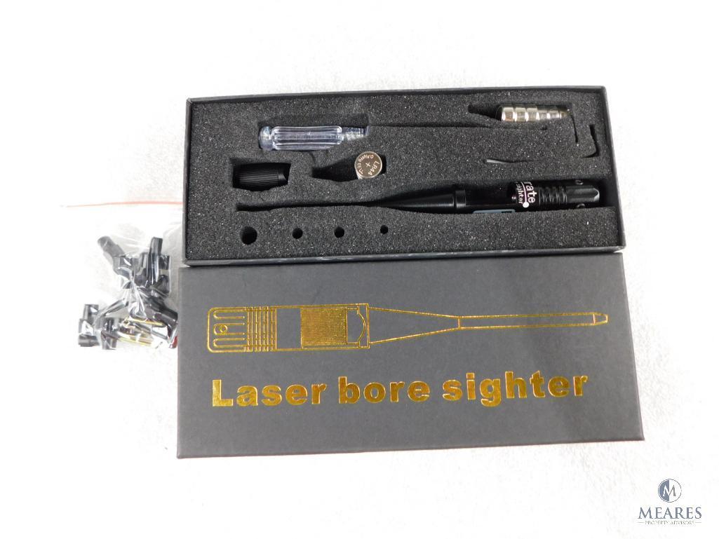 New Laser Bore Sighter for Mounting Rifle Scopes and Sighting them in 17-50 Caliber