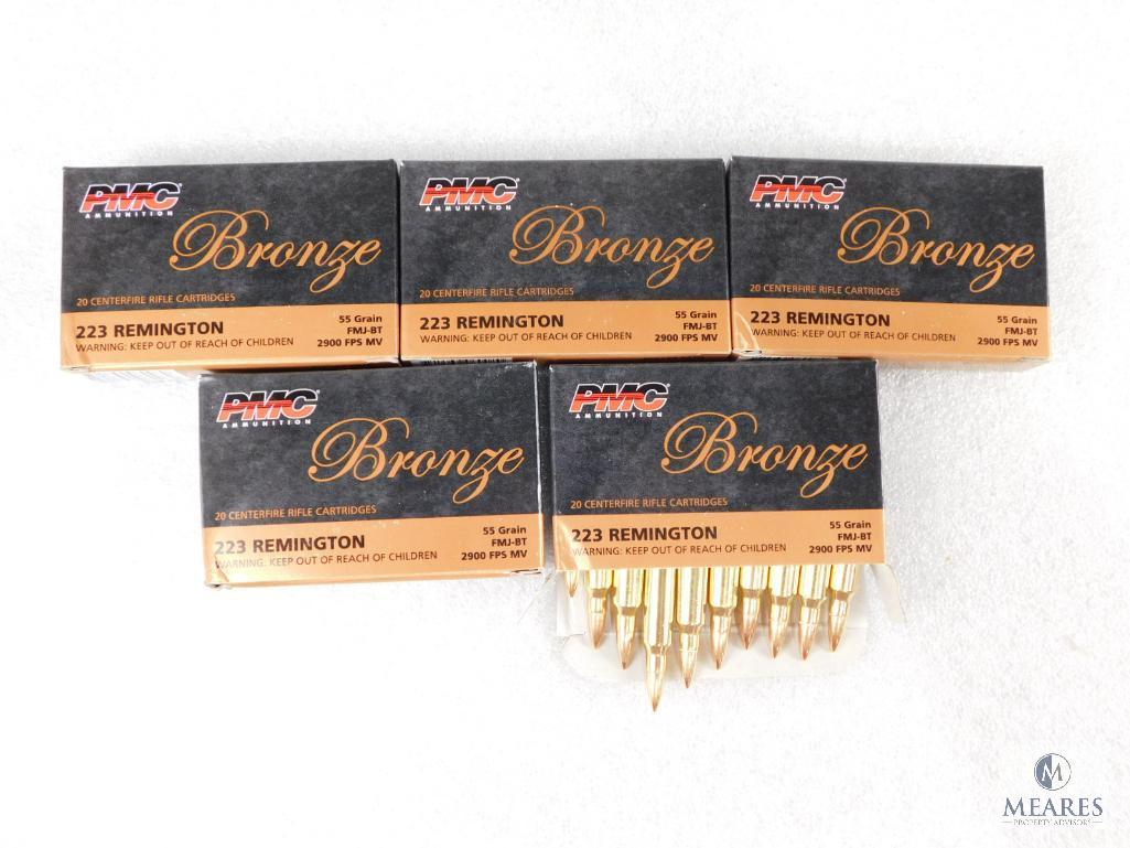 PMC 100 rounds 223 Remington Ammo 55 Grain FMJ