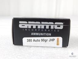 Ammo Inc 20 Rounds 380 acp Ammo 90 Grain Jacketed Hollow Point