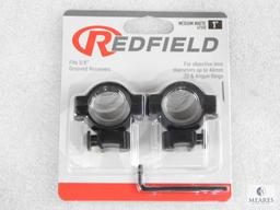 New Redfield 1" Rimfire Rifle Scope Rings Matte Finish and Medium Height