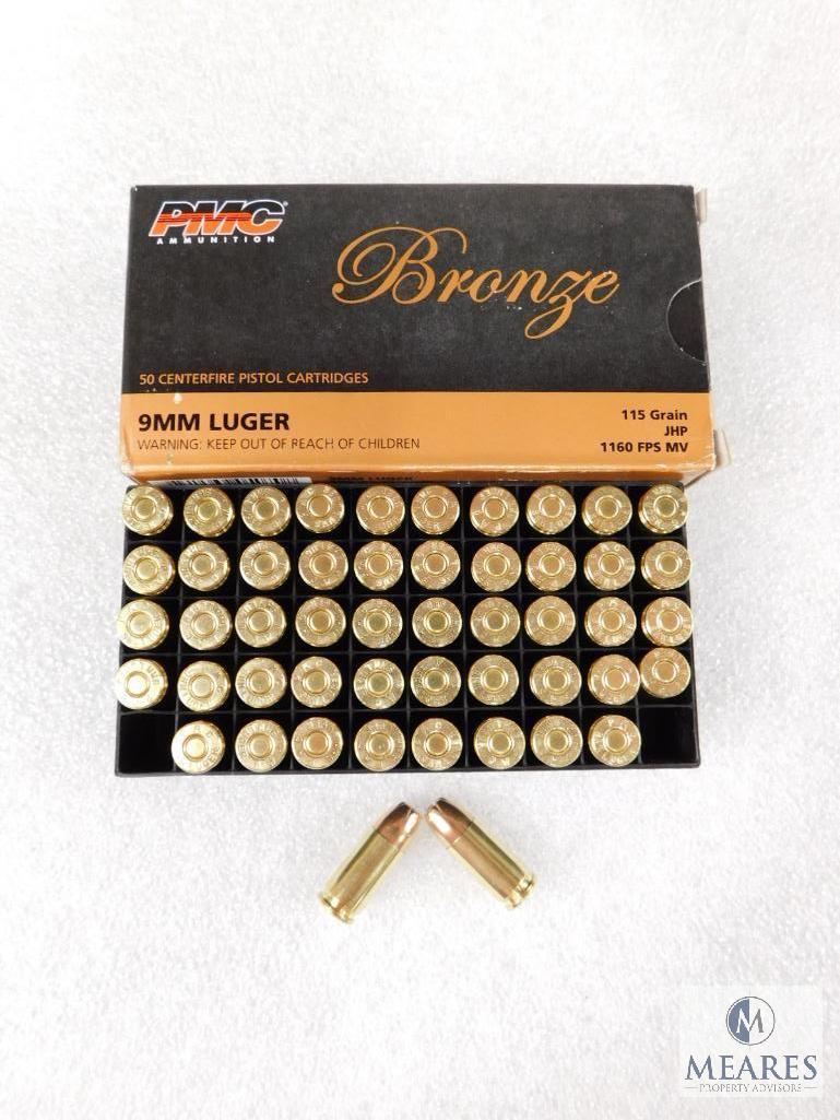 PMC 50 Rounds 9mm Ammo 115 Grain Jacketed Hollow Point
