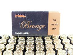 PMC 50 Rounds 9mm Ammo 115 Grain Jacketed Hollow Point