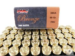 PMC 50 Rounds 380 acp Ammo 90 Grain FMJ