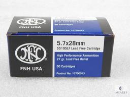 50 Rounds FN 5.7x28mm 27 Grain Ammo