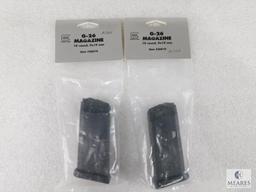 Lot of Two New Glock G-26 10 Round 9mm Luger Magazines