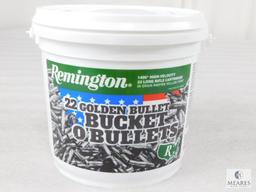 1400 Rounds Remington Bucket of Bullets .22 Long Rifle Ammo. 36 Grain Copper Plated Hollow Point