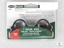 New Weaver 1" Rifle Scope Rings. Matte Finish and Medium Height. Fits Weaver and Rail Mounts