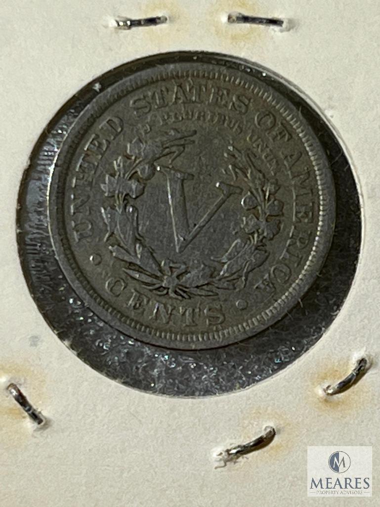 1908 & 1909 Fine Liberty Nickels & 1912-D, VG-F