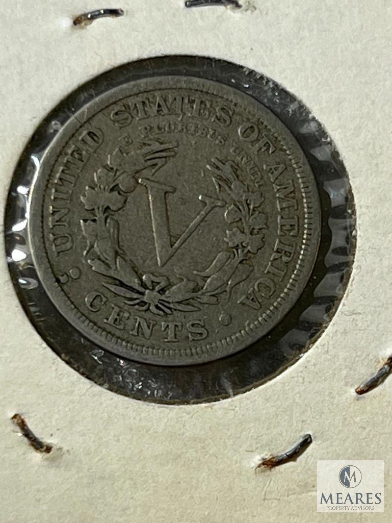 1908 & 1909 Fine Liberty Nickels & 1912-D, VG-F