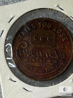 Vintage Token, Cascarets-Best for the Bowels