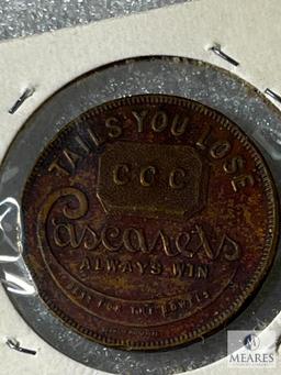 Vintage Token, Cascarets-Best for the Bowels