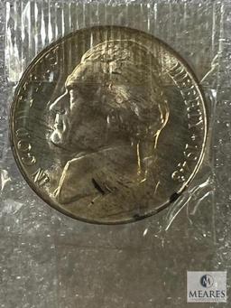 1943-P Silver Jefferson Nickel, MS 65, Decent Steps