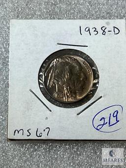 1938-D Buffalo Nickel, MS 67, Superb Coin