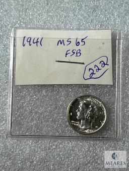 1941 Mercury Dime, MS 65, FSB