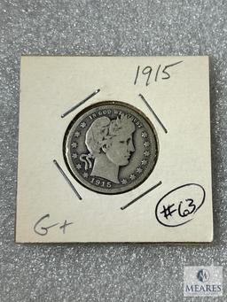 1915 Barber Quarter, G+