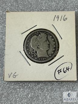 1916 Barber Quarter, VG