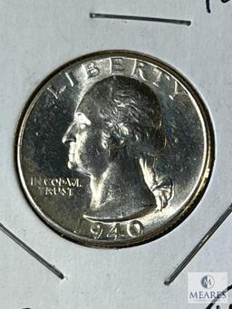 1940 Washington Quarter, MS 63