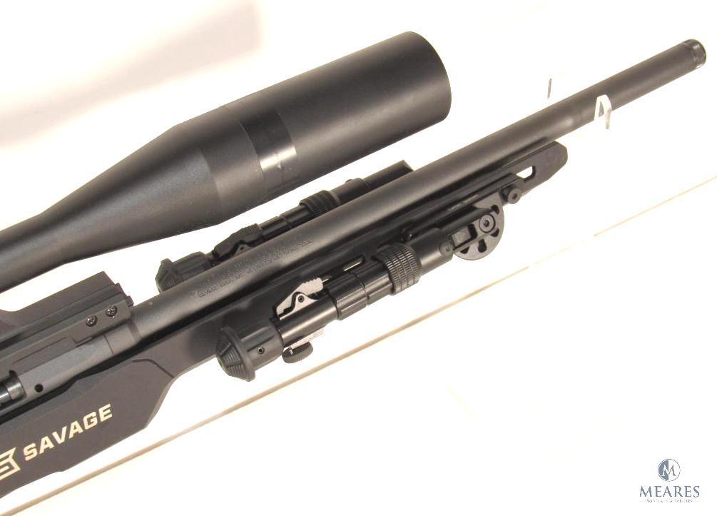 Savage B17 MDT .17 HMR Bolt Action Rifle With Vortex Scope and Loaded With Accessories