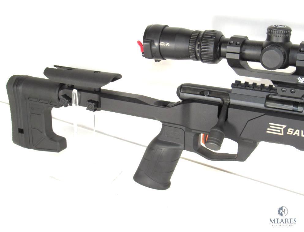 Savage B17 MDT .17 HMR Bolt Action Rifle With Vortex Scope and Loaded With Accessories