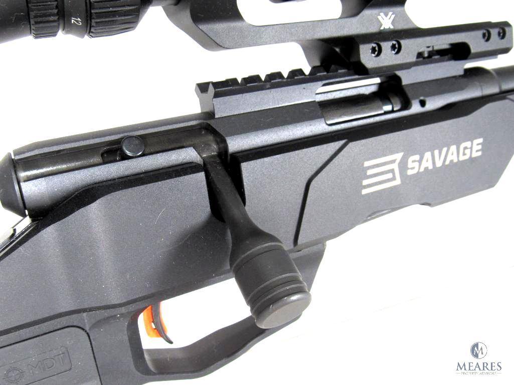 Savage B17 MDT .17 HMR Bolt Action Rifle With Vortex Scope and Loaded With Accessories