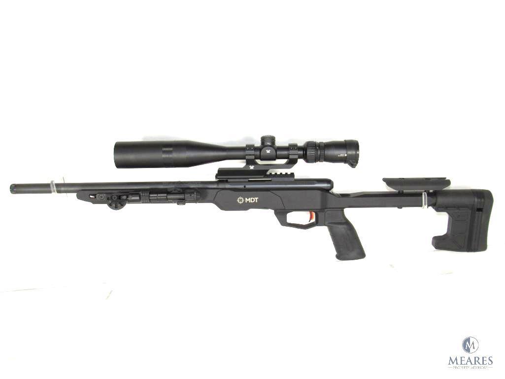 Savage B17 MDT .17 HMR Bolt Action Rifle With Vortex Scope and Loaded With Accessories