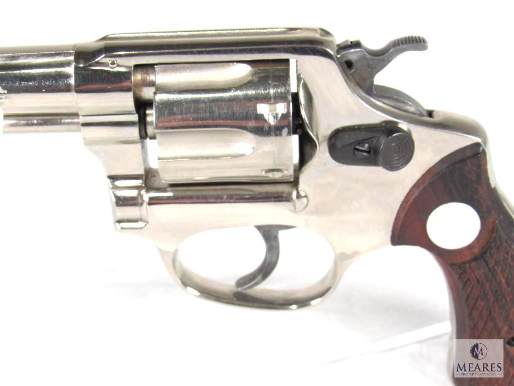 Rossi Model 20 Nickel Plated .32 S&W Long, Double Action Revolver (03669)