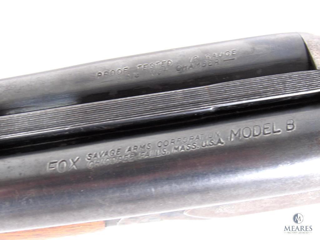 Stevens Fox Model B Double Barrel 12 Gauge Shotgun (3747)