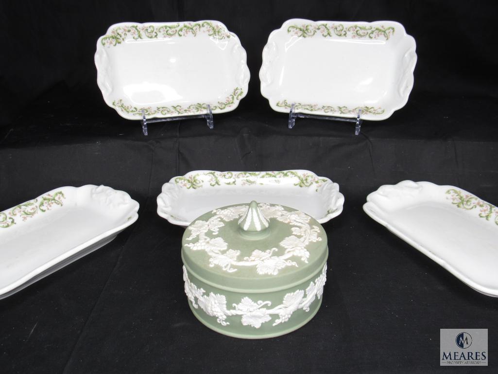 Lot of 5 Lamberton Scammell China Dishes With 1 Porcelain Dish With Lid