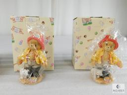Lot of 3 Cherished Teddies Club Figurines and New Wedding Album In Box