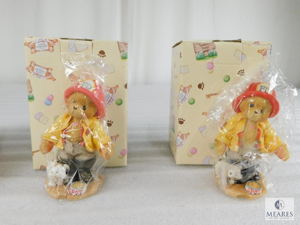 Lot of 3 Cherished Teddies Club Figurines and New Wedding Album In Box