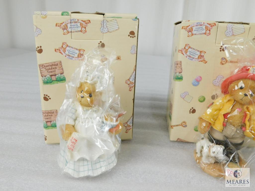 Lot of 3 Cherished Teddies Club Figurines and New Wedding Album In Box