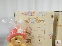 Lot of 3 Cherished Teddies Club Figurines and New Wedding Album In Box