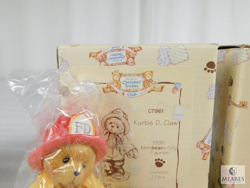 Lot of 3 Cherished Teddies Club Figurines and New Wedding Album In Box