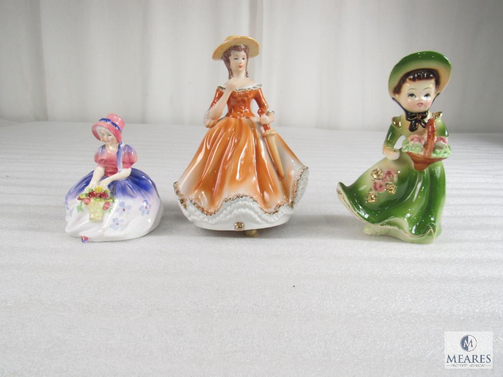 Lot of 10 Porcelain Victorian Lady Figurines Includes Royal Dutton Pieces