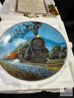The Hamilton Collection/Bradford Exchange Train Collector Plates Lot of 8