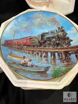 The Hamilton Collection/Bradford Exchange Train Collector Plates Lot of 8