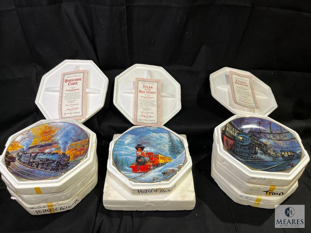 The Hamilton Collection/Bradford Exchange Train Collector Plates Lot of 8